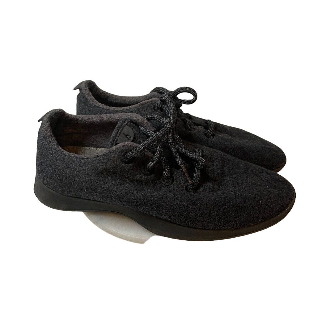 Allbirds Wool Runners Womens 9 Natural Black Gray Lace Up Shoes Sneakers‎ WR W9
